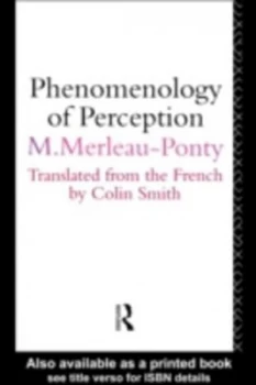 Image of Phenomenology of Perception by Maurice Merleau-Ponty Paperback