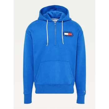 image of Tommy Jeans Half Zip Hoodie - Prov Blue C63