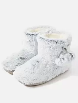 image of Accessorize Super Soft Slipper Boots - Grey Size M Women