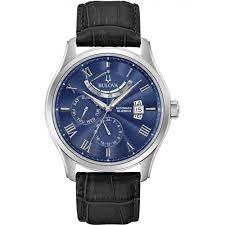 Image of Bulova Blue and Black Sutton' Automatic Watch - 96c142 - multicoloured