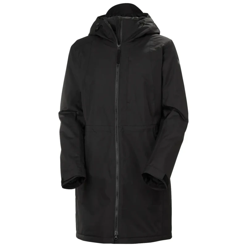 Image of Helly Hansen Womens long hooded waterproof jacket Helly Hansen Westport Ins Noir Female XL