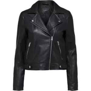 image of Selected Femme Katie Leather Jacket - Black