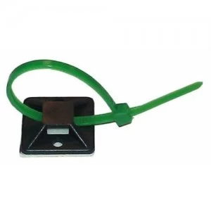 Image of Zexum 19mm Self Adhesive Cable Tie Mounts 100 Pack - Black