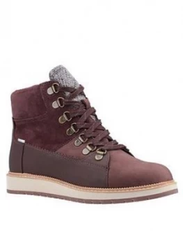 Image of Toms Toms Mesa Waterproof Ankle Boot, Dark Red, Size 8, Women