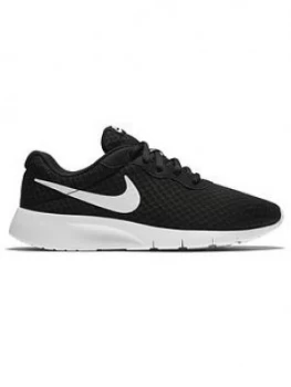 image of Nike Tanjun Junior Trainers - Black/White, Size 5.5