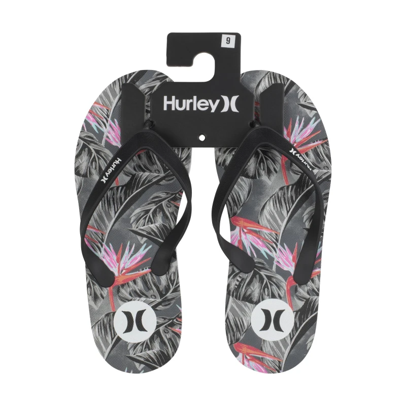 Image of Hurley One Pack Tier Flip Flops Mens - Black 7