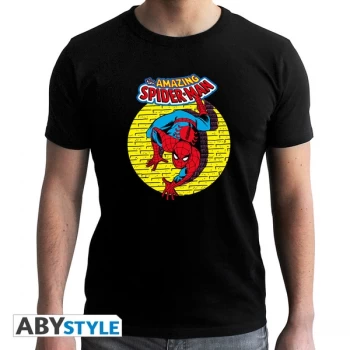 Image of Marvel - Spiderman Vintage Mens X-Small T-Shirt - Black