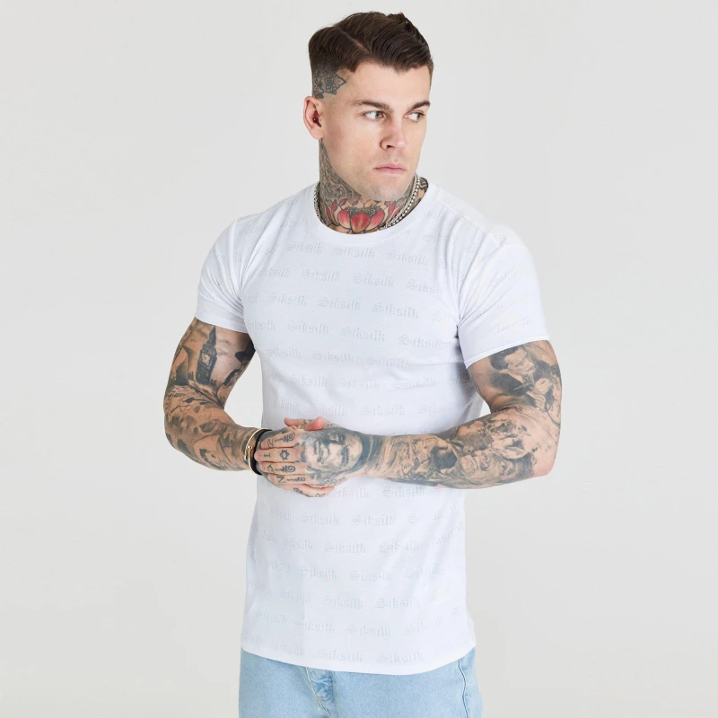 Image of SikSilk T-Shirt Mens - White White XL