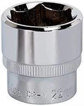 image of Genuine SEALEY SP3822 WallDrive&#174; Socket 22mm 3/8Sq Drive Fully Polished