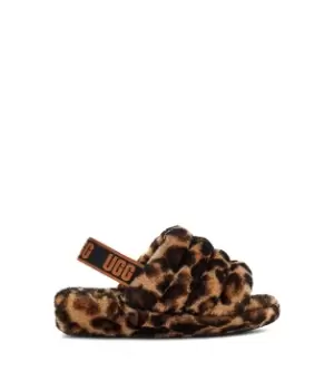 Image of Ugg Fluff Yeah Panther Print Slide In Leopard - Size 6
