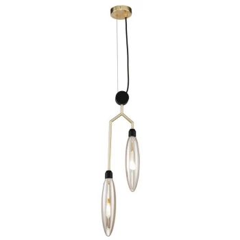 image of Maytoni Lighting - Ventura Ceiling Pendant Lamp Matt Gold , 2 Light, G9