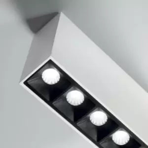 Image of Ideal Lux Lika Rectangle 5 Light Surface Mounted Downlight White 13.5cm 3000K