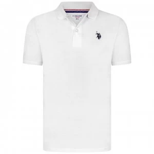 image of US Polo Assn Pique Polo - Bright White