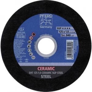 Image of PFERD EHT 125-1,0 CERAMIC SGP STEEL 61312510 Cutting disc (straight) 125mm 22.23mm 25 pc(s)