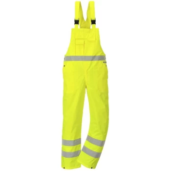 image of S388YERL - sz L Hi-Vis Bib & Brace - Unlined - Yellow - Portwest