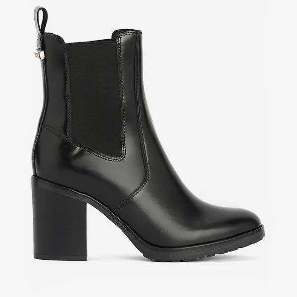Image of Barbour International Womens Cosmos Leather Heeled Chelsea Boots - UK 8