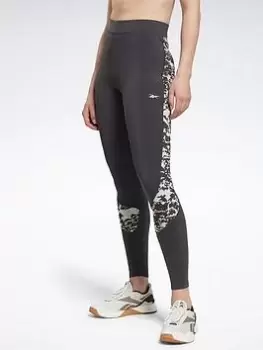 image of Reebok Modern Safari Leggings, Black, Size 2XL, Women