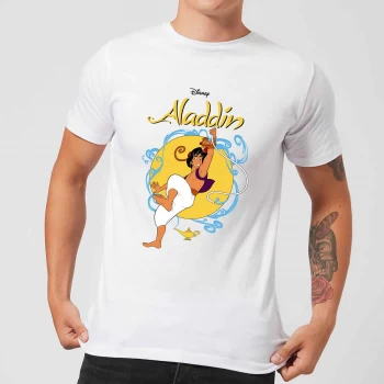 Image of Disney Aladdin Rope Swing Mens T-Shirt - White