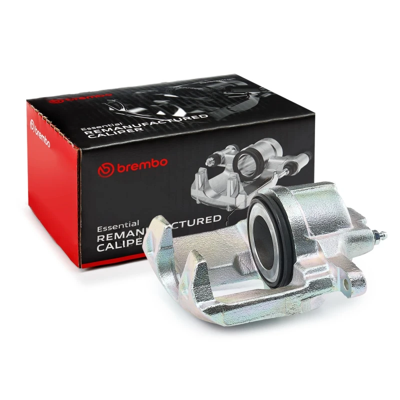 Image of BREMBO F 11 019 Brake caliper ESSENTIAL LINE Front Axle Right Grey Cast Iron Brake Caliper (78)