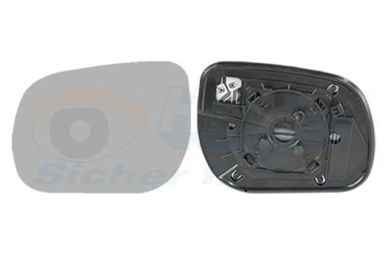 Image of VAN WEZEL Wing mirror glass VAN WEZEL 5470837