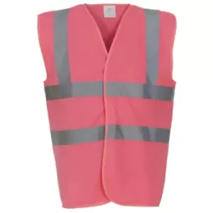 image of Yoko Mens High-Vis Waistcoat (L) (Pink)