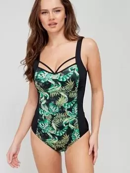 image of DORINA Kano Swimsuit, Green, Size 10, Women