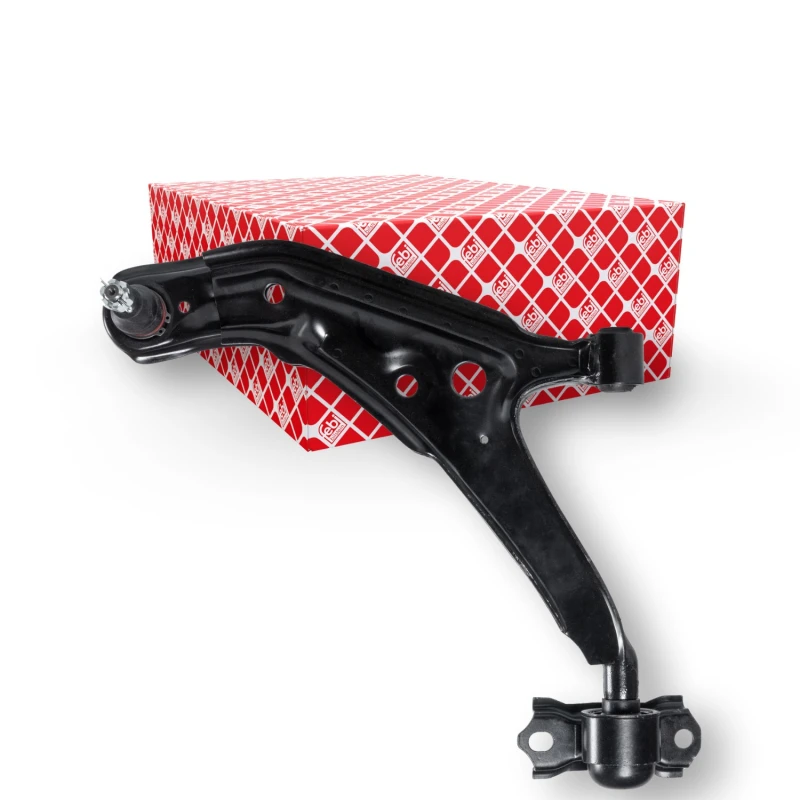 Image of FEBI BILSTEIN 14150 Suspension arm Control Arm, Sheet Steel, Lower, with crown nut and split pin Sheet Steel Track Control Arm (273)