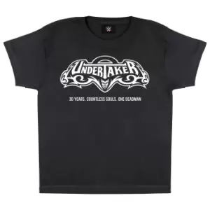 Image of WWE Girls 30 Years The Undertaker T-Shirt (12-13 Years) (Black)