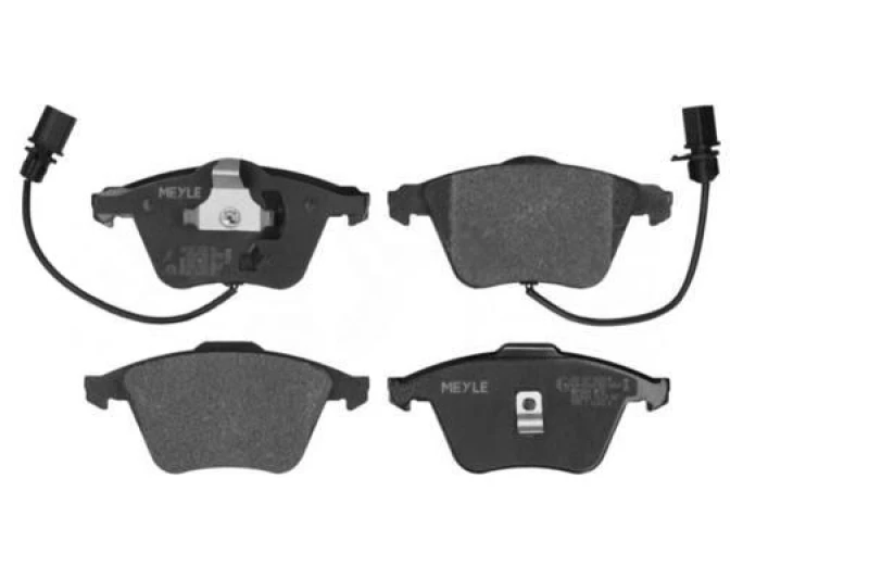 Image of MEYLE 025 237 6220/W Brake pad set Front Axle, incl. wear warning contact, Original Quality, with anti-squeak plate Brake Pad Set,disc brake (402)