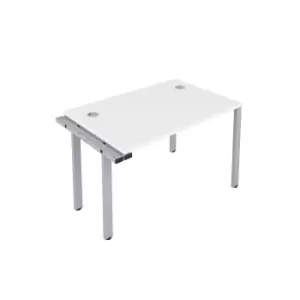 Image of CB 1 Person Extension Bench 1600 X 800 Cable Port White - Silver