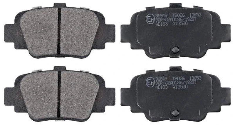 Image of A.B.S. 36849 Brake pad set without integrated wear sensor Brake Pad Set,disc brake (402)