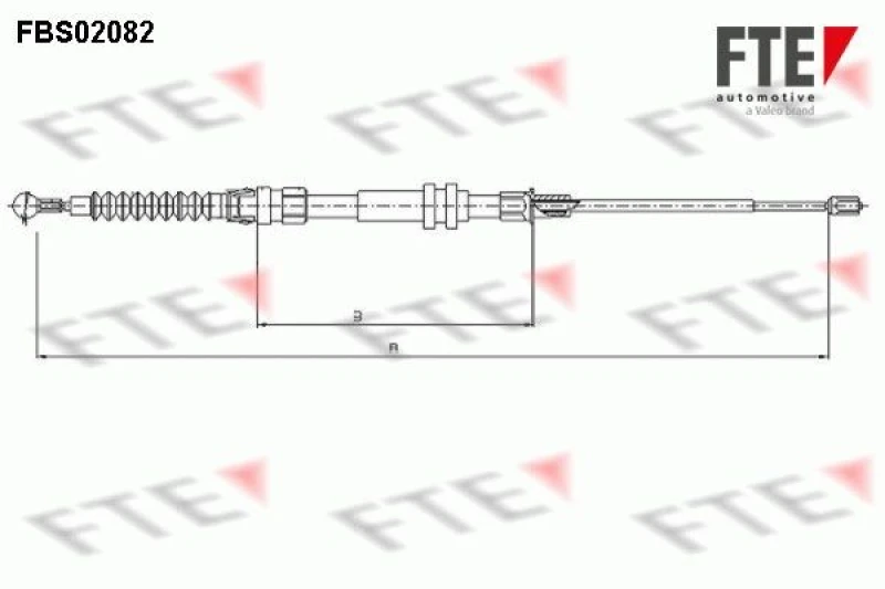 Image of Handbrake cable FTE 9250082