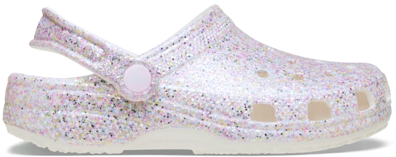 Image of Crocs Kids Classic Fantasy Glitter Clogs White C13