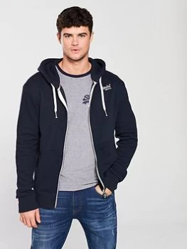 Image of Superdry Orange Label Ziphood, Eclipse Navy, Size 3XL, Men