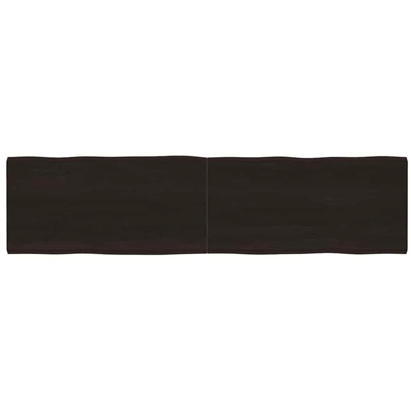 Image of Vidaxl Table Top Dark Brown 200X50X(2-6) Cm Treated Solid Wood Live Edge, Brown 364049