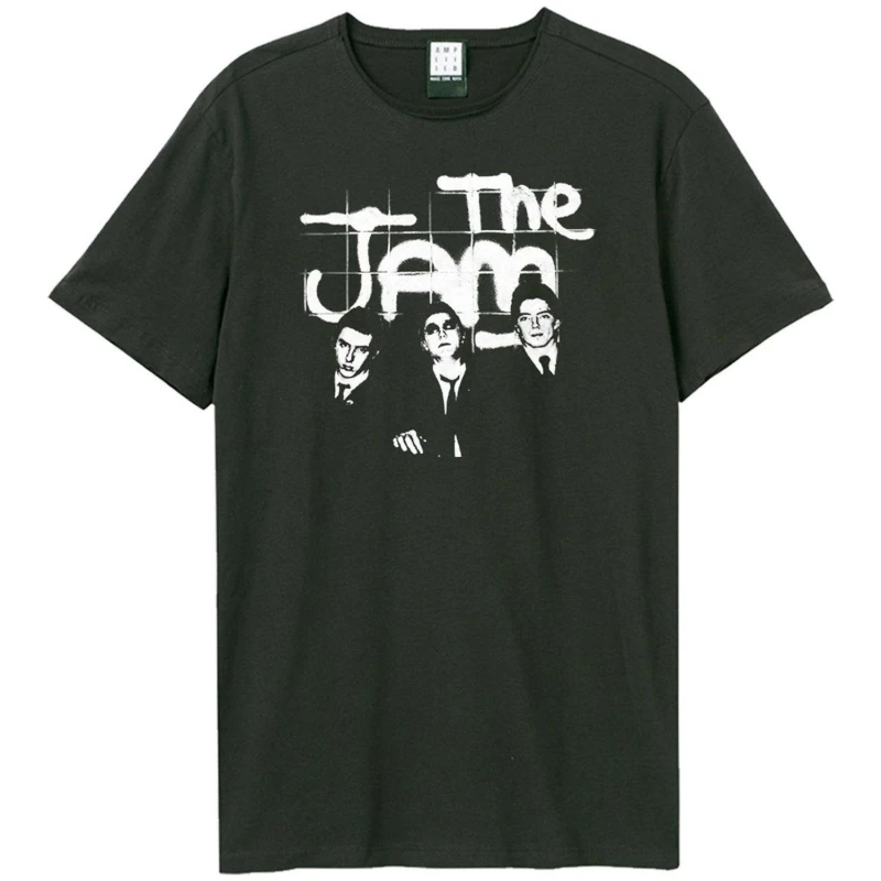 Image of Amplified Mens Group Shot The Jam T-Shirt in Charcoal Size: Large Charcoal Male L