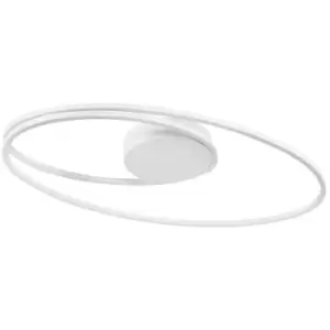 Image of Netlighting Merano Charlesbourg Integrated LED Semi Flush Light White Aluminium