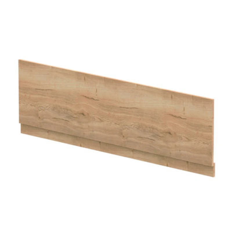 Image of Balterley Straight Front Bath Panel Plinth Woodgrain Autumn Oak 1800mm Brown