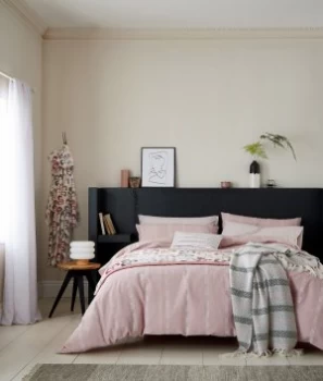 Image of Helena Springfield Blush Chambray Bedding Set - Double