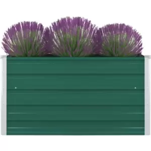 image of Raised Garden Bed 100x100x45cm Galvanised Steel Green Vidaxl Green