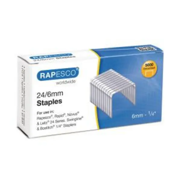 Image of Rapesco 246mm Staples Chisel Point Pack of 5000 S24602Z3 HTST106 HTST106