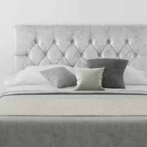Image of Olivier Upholstered Headboard, Mirazzi Velvet, Silver - Headboard 60cm Size Superking (180x200)