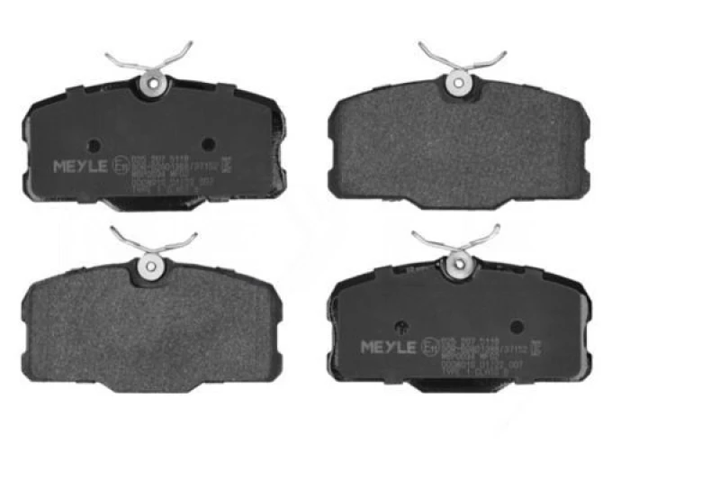 Image of MEYLE 025 207 5118 Brake pad set Front Axle, excl. wear warning contact, Original Quality, with anti-squeak plate Brake Pad Set,disc brake (402)