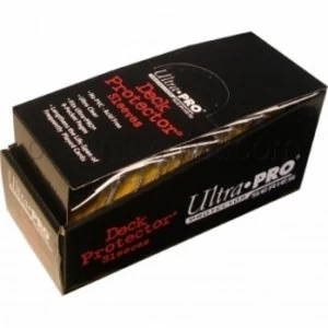 image of Ultra Pro 50 Standard Size Deck Protectors Box Yellow Case of 12