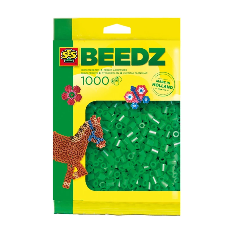 Image of SES Creative Iron on beads 1000 green Multi unisex One Size