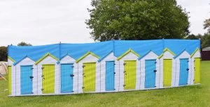 image of OLPRO Beach Huts 4 Pole Compact Windbreak Steel poles