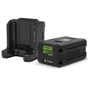 image of Greenworks 60v Charger and 4Ah Battery