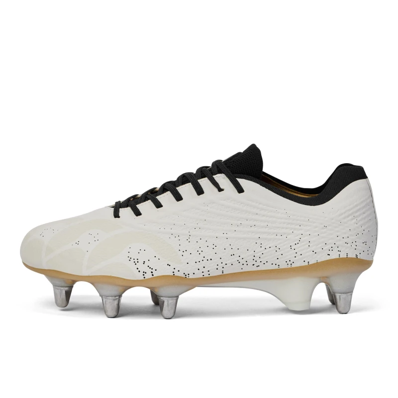 Image of Canterbury Stampede Groundbreak Elite Mens Soft Ground Rugby Boots White male 7 (41.5)