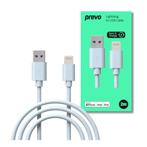 image of Prevo Prevo USB-LIGHTNING-2M Lightning Cable CLPRE-LIGHT-2M