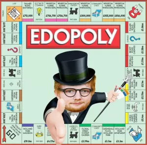 image of Ed Sheeran Monopoly Board Game